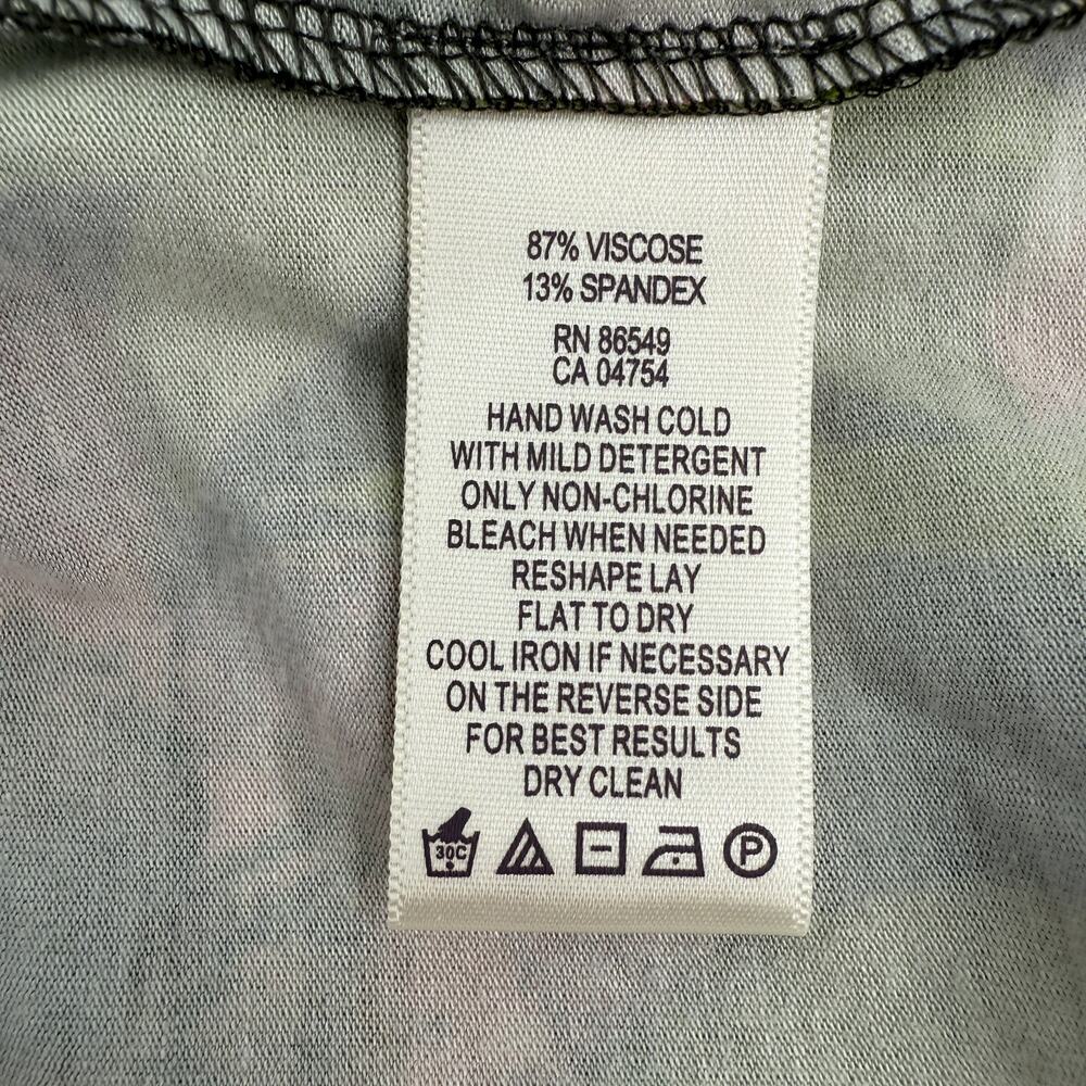 Tommy Bahama Dress Womens Small Black Pink Floral Orchid Forest Cowl Neck Tank - Picture 7 of 7